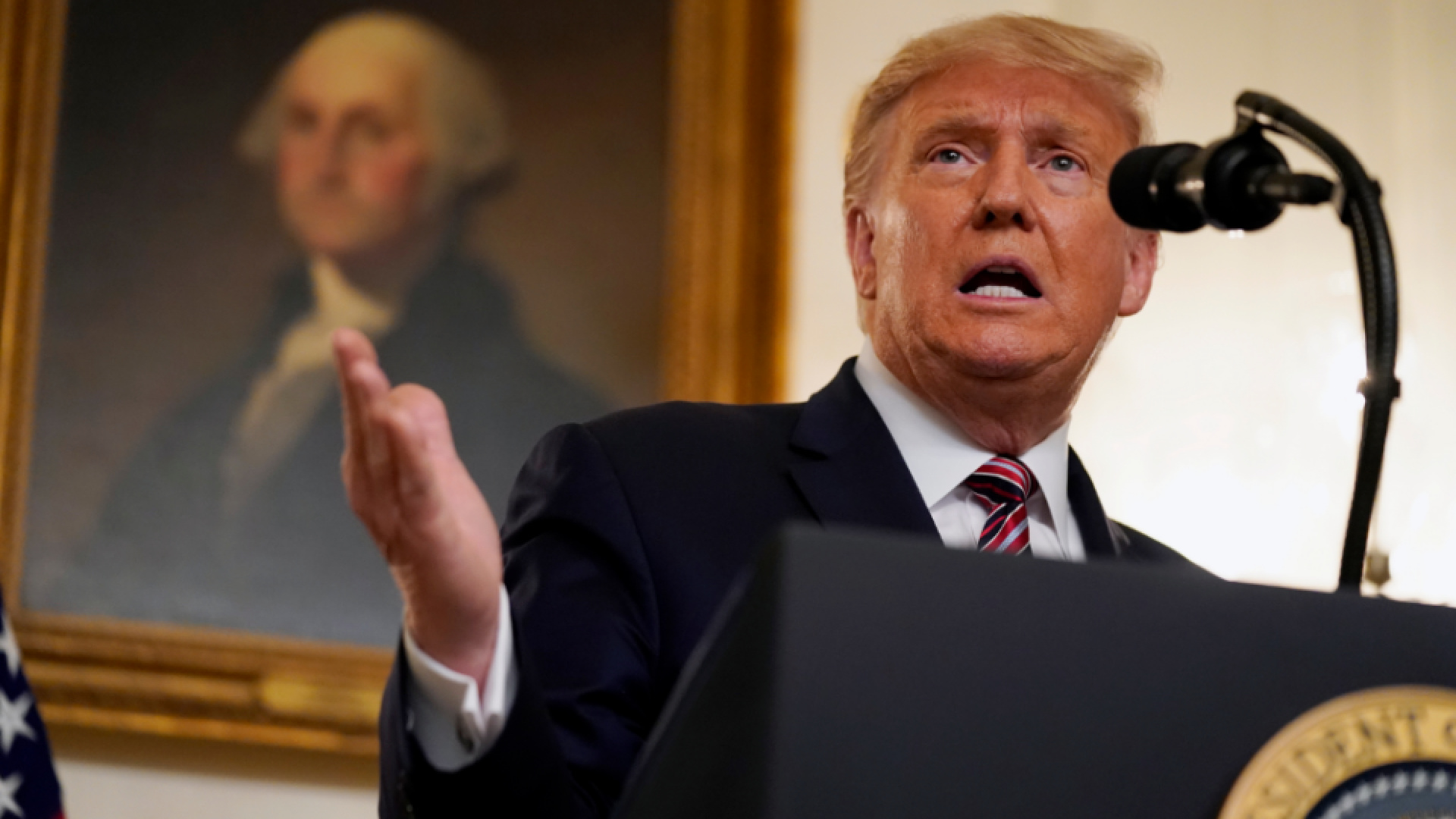 President Donald Trump speaks during an event on judicial appointments, in the Diplomatic Reception Room of the White House on Sept. 9, 2020, in Washington. (AP Photo/Evan Vucci)