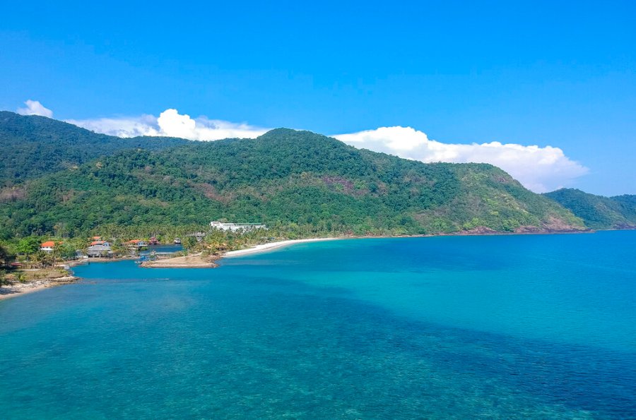 Blue water lines the coast of Koh Chang island in March 2018, Trat Province, southern Thailand. (AP Photo/Phusit wirutthanatporn)