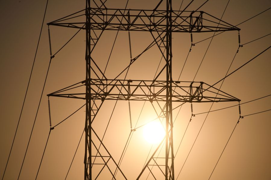 Electrical power line towers in Los Angeles