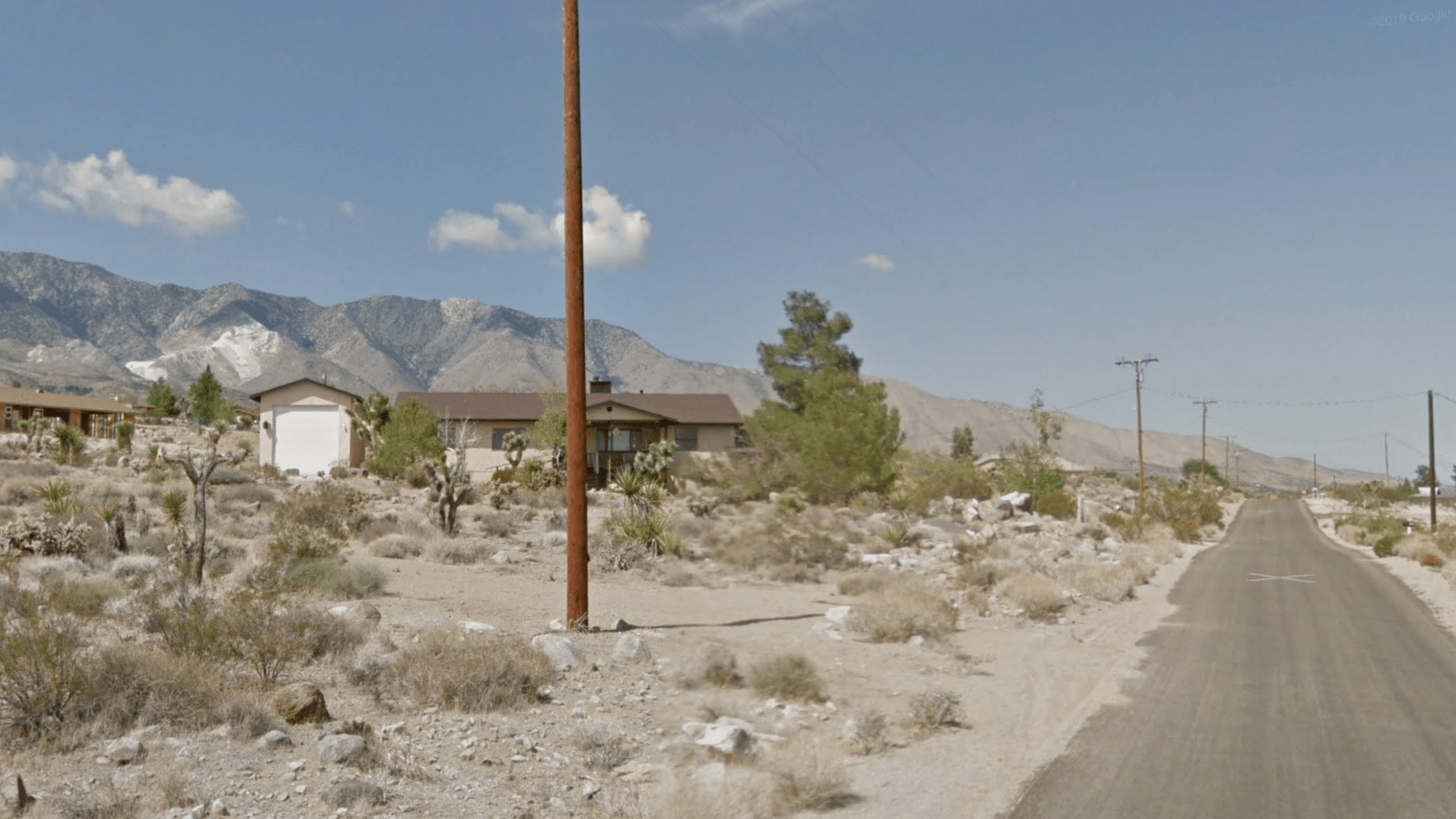 The 32300 block of Spinel Road in Lucerne Valley is seen in a Google Maps Street View image.