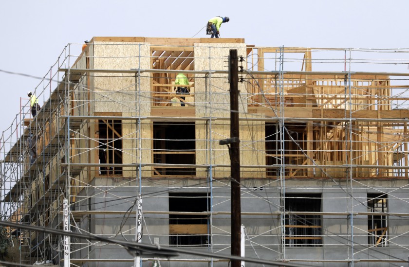 A 49-unit project for homeless and disabled veterans under construction in Lake View Terrace has hit a construction cost of $739,000 a unit.(Myung J. Chun/Los Angeles Times)