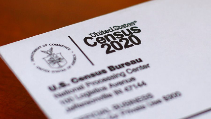 A U.S. Census 2020 form is seen in a file photo. (AP Photo/Paul Sancya, File)