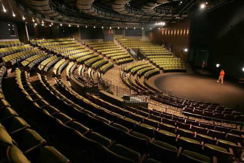 The Mark Taper Forum, one of Center Theatre Group’s three venues to go dark during the pandemic, is shown in an undated photo.(Gary Friedman / Los Angeles Times)