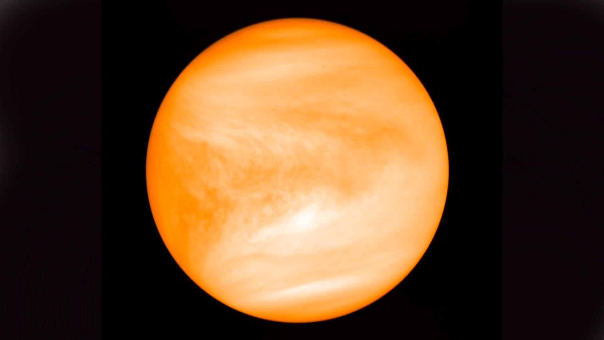 This May 2016 photo provided by researcher Jane Greaves shows the planet Venus, seen from the Japan Aerospace Exploration Agency's Akatsuki probe. (J. Greaves/Cardiff University/JAXA via AP)