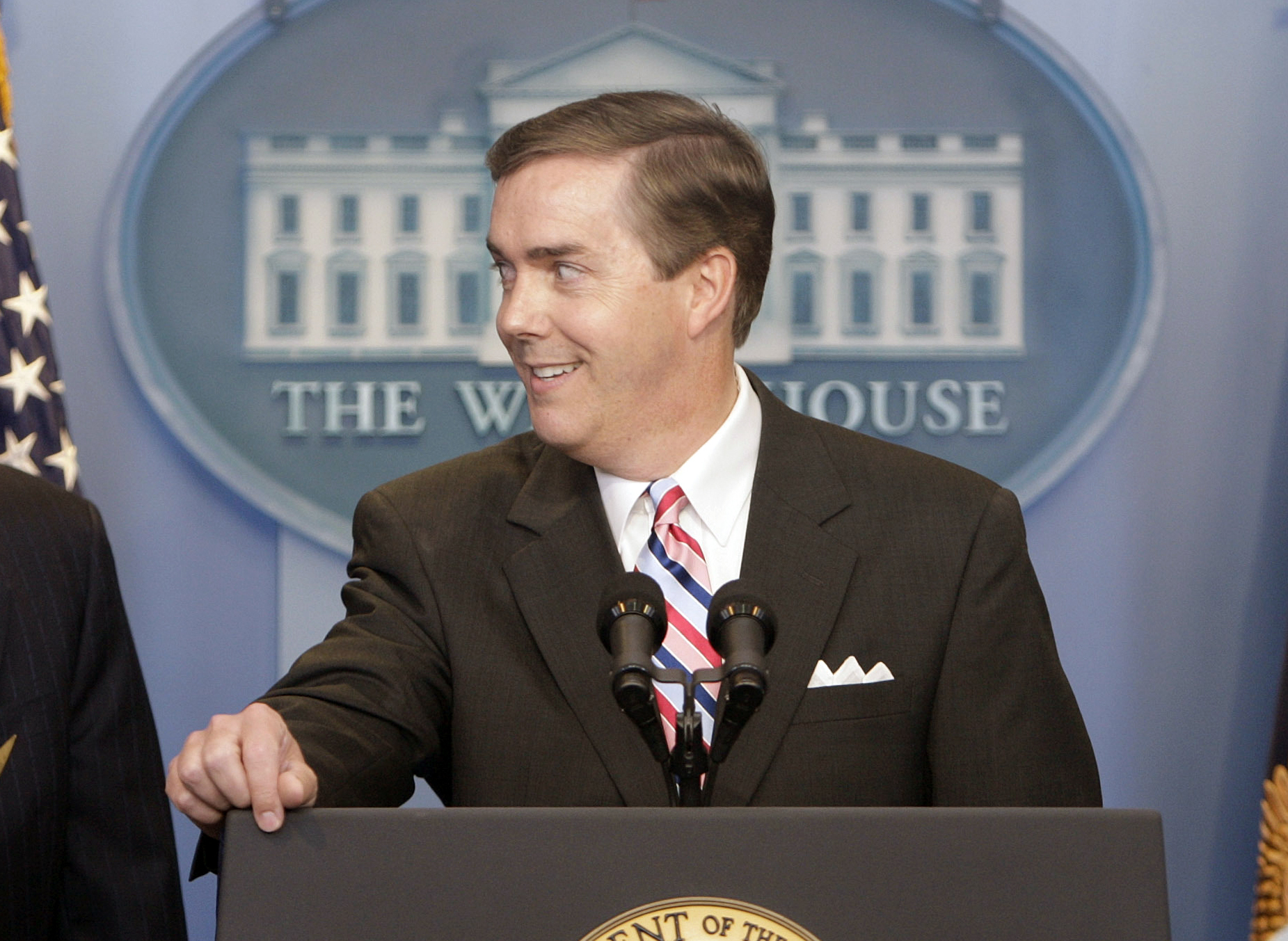 White House Correspondents Association President Steve Scully appears at a ribbon-cutting ceremony for the James S. Brady Press Briefing Room at the White House on July 11, 2007. (Ron Edmonds/Associated Press)