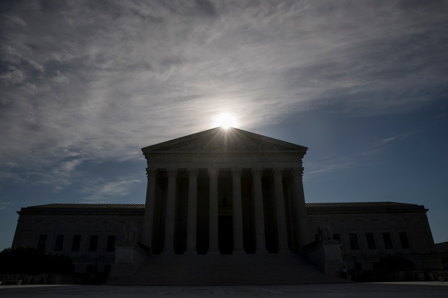 This May 4, 2020, file photo shows the Supreme Court building in Washington. (Andrew Harnik/AP Photo)