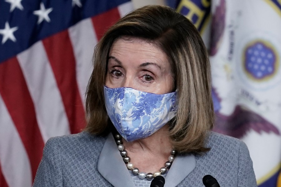 Speaker of the House Nancy Pelosi, D-Calif., holds a news conference at the Capitol in Washington, Thursday, Oct. 29, 2020. (AP Photo/J. Scott Applewhite)