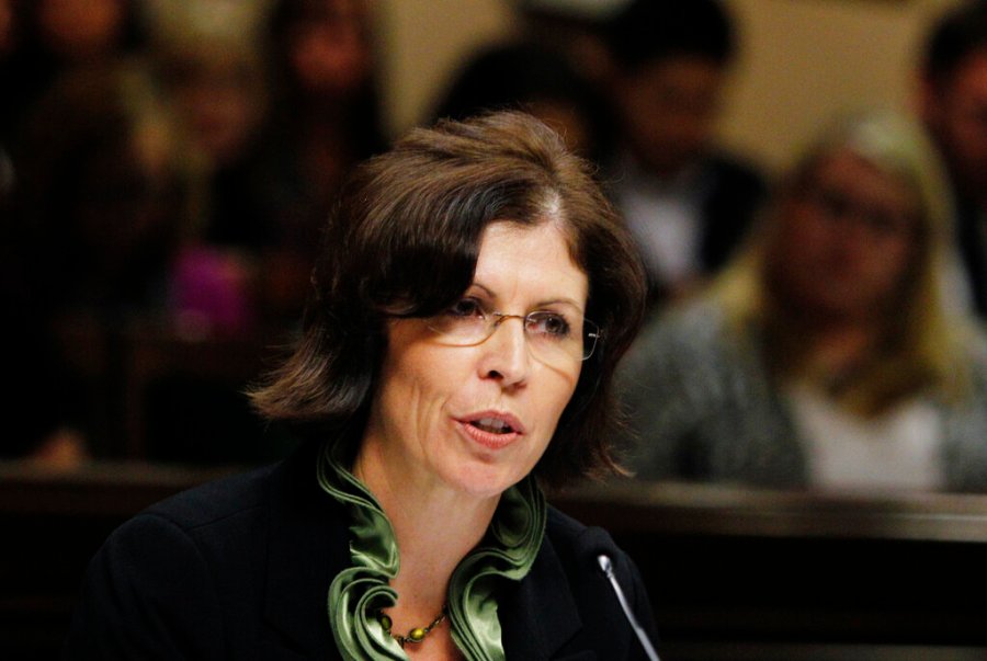 Sharon Hilliard speaks during an Assembly Insurance Committee hearing at the state Capitol in Sacramento on Nov. 6, 2013. (AP Photo/Genevieve Ross, File)