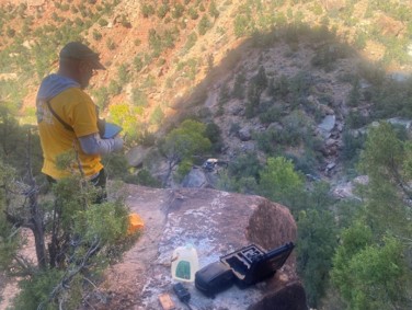 A drone from the Grand Canyon National Park Emergency Service Team was used in the October 2020 search for Holly Courtier. (Zion National Park)