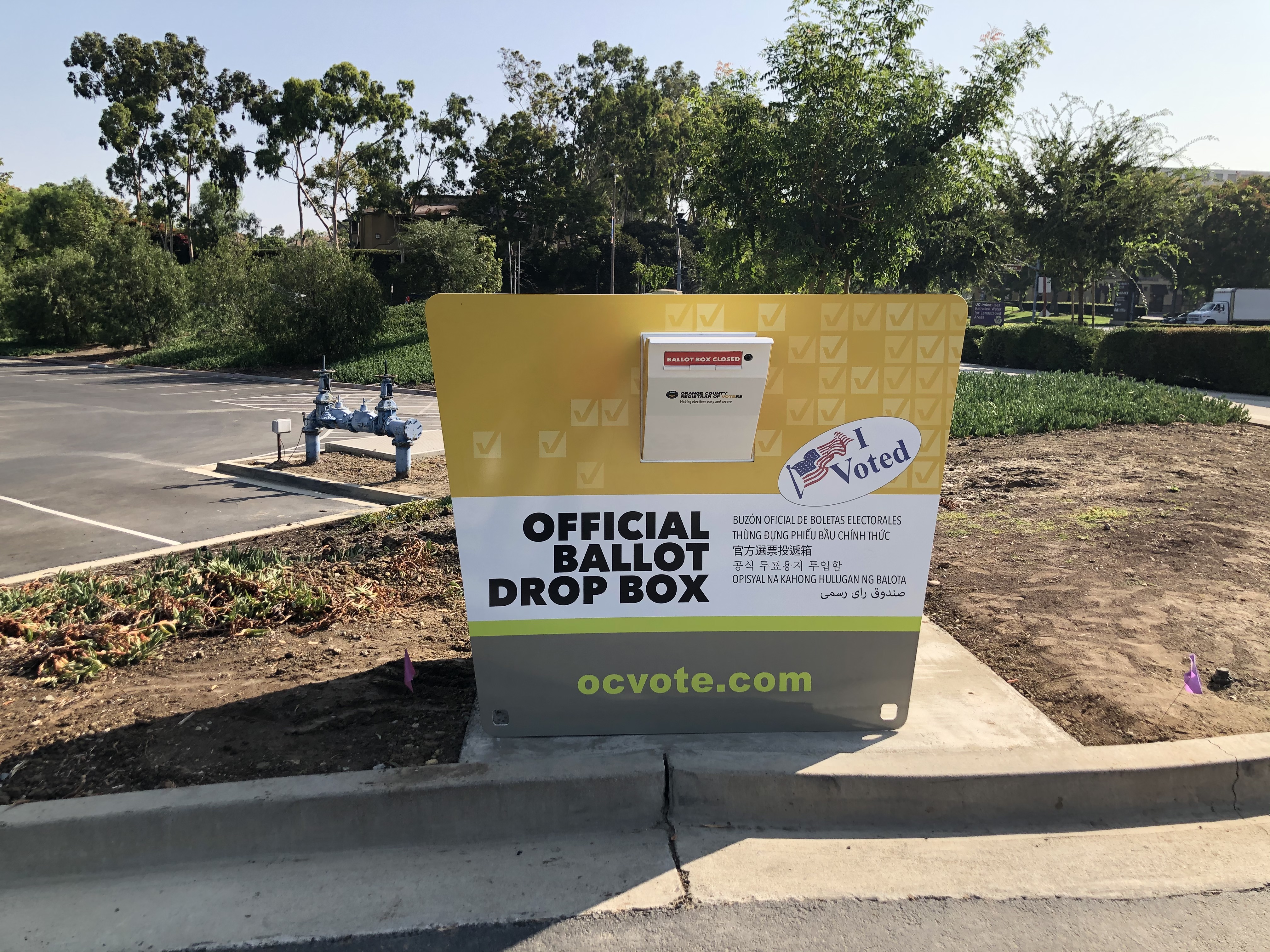 An official ballot box is seen in Orange County. (Orange County Registrar of Voters)