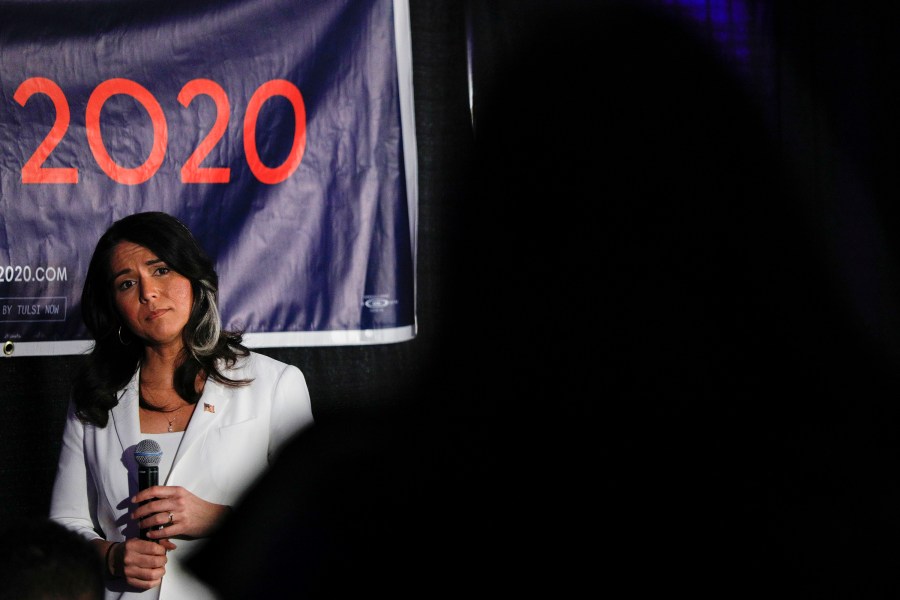 Democratic presidential candidate U.S. Representative Tulsi Gabbard (D-HI) listens to a question at a Town Hall meeting on Super Tuesday Primary night on March 3, 2020 in Detroit, Michigan. (Bill Pugliano/Getty Images)