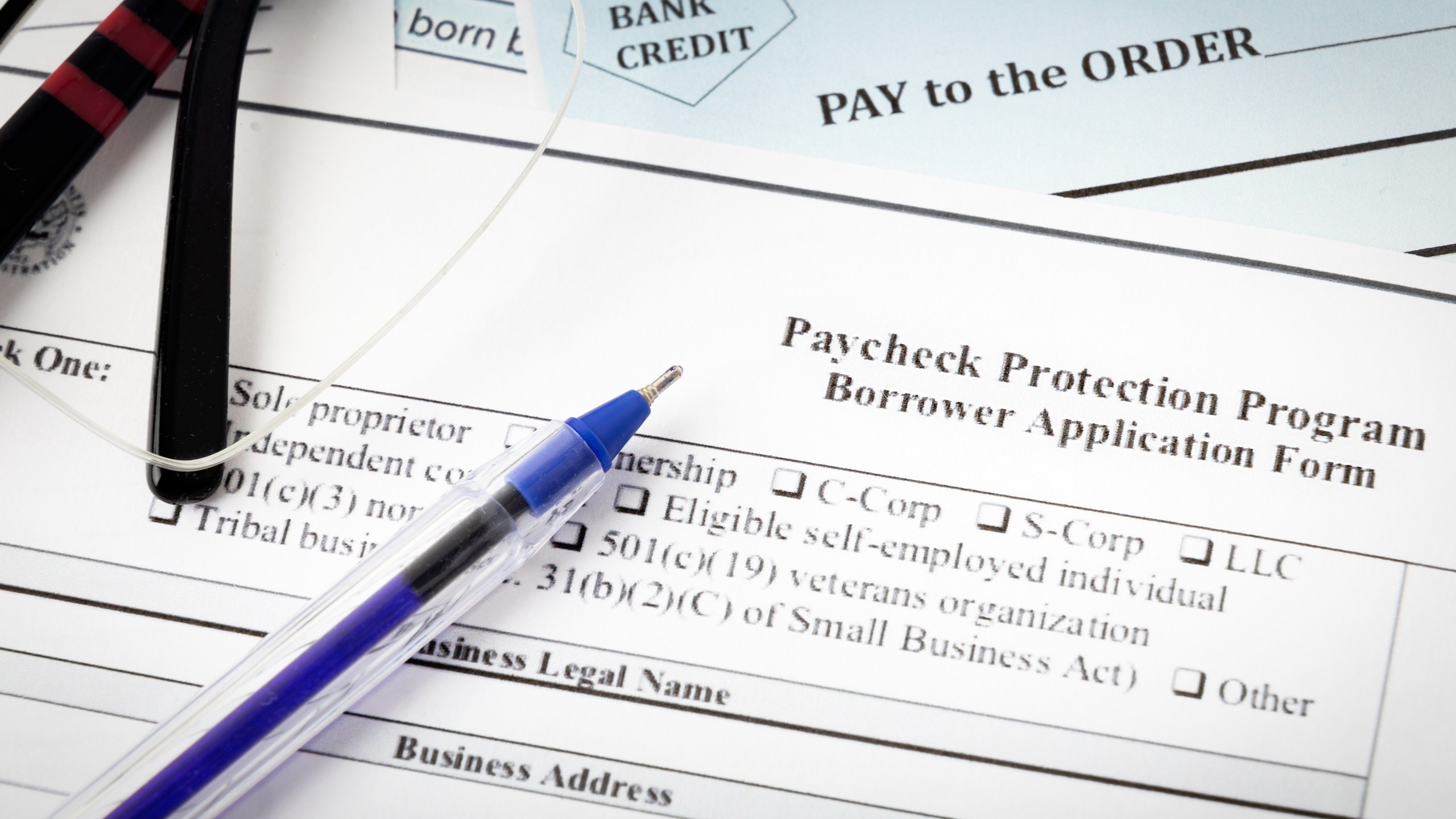 A Paycheck Protection Program application form is seen in an undated file photo. (Getty Images)