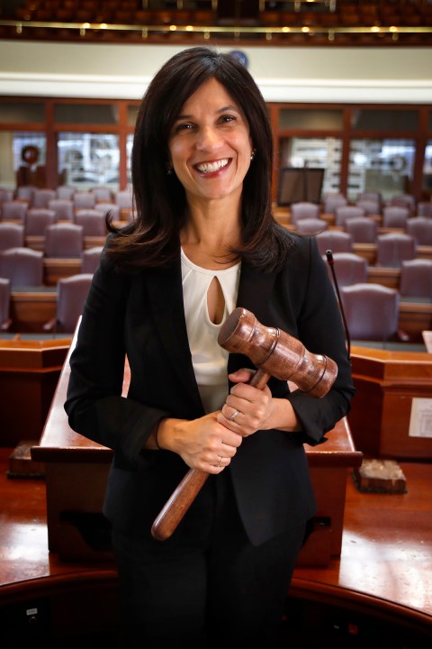 U.S. Senate candidate and state House Speaker Sara Gideon, D-Maine. (AP Photo/Robert F. Bukaty)