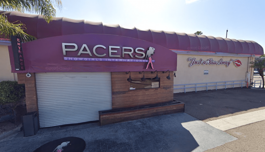 Pacers Showgirls International in the Midway District in San Diego County is seen in a April 2019 photo from Google Maps Street View.