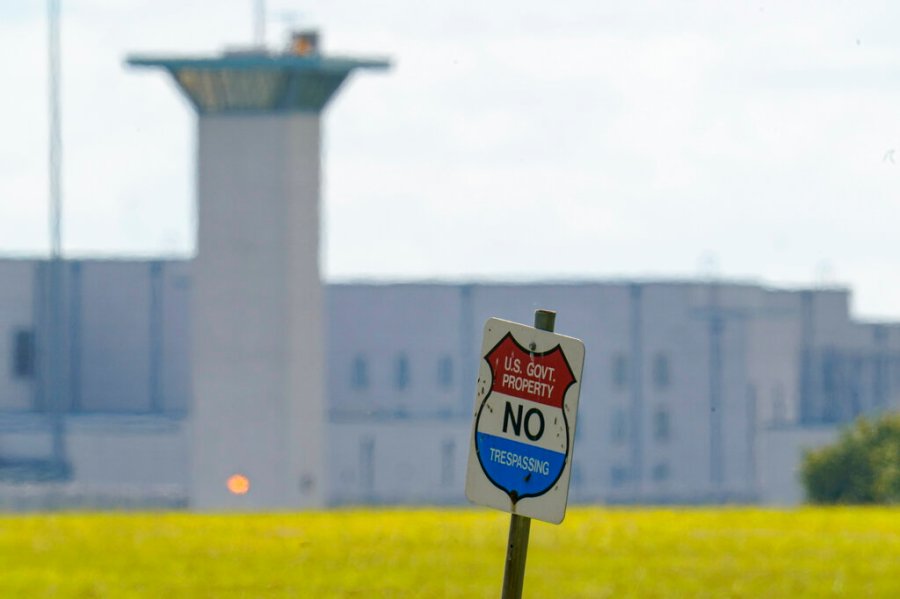 In this Aug. 26, 2020, file photo, the federal prison complex in Terre Haute, Ind. (AP Photo/Michael Conroy, File)