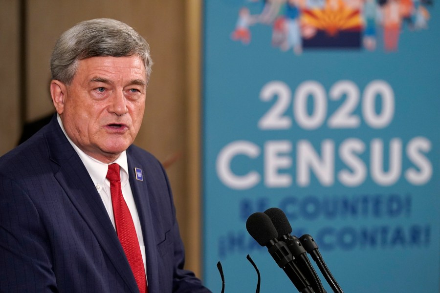 U.S. Census Director Steven Dillingham speaks during a news conference in Phoenix urging Arizonans to participate in the nation's once-a-decade census population count on Sept. 17, 2020. (Ross D. Franklin/Associated Press, Pool)