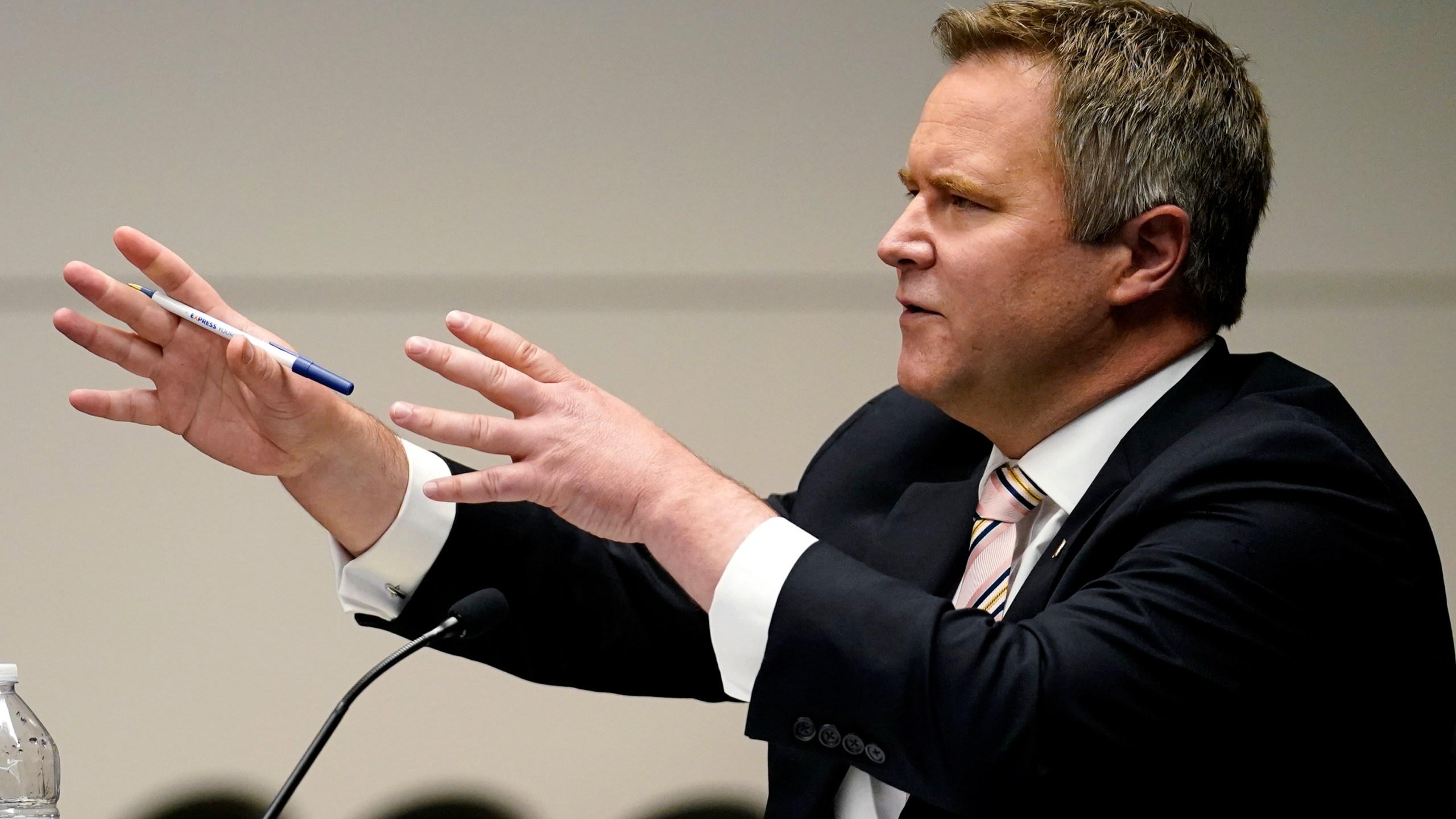 Defense Attorney John Pierce speaks during an extradition hearing for Kyle Rittenhouse in Lake County court Friday, Oct. 30, 2020, in Waukegan, Illinois. (AP Photo/Nam Y. Huh, Pool)