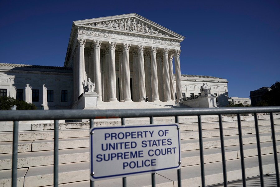 The Supreme Court in Washington on the day after the election, Wednesday, Nov. 4, 2020. (J. Scott Applewhite/AP Photo)