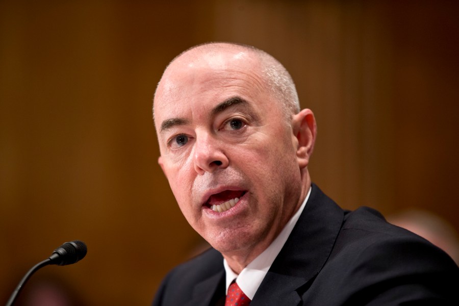 In this July 25, 2013, file photo Alejandro Mayorkas, President Obama's nominee to become deputy secretary of the Homeland Security Department, testifies on Capitol Hill in Washington before the Senate Homeland Security and Governmental Affairs Committee hearing on his nomination. (AP Photo/J. Scott Applewhite)