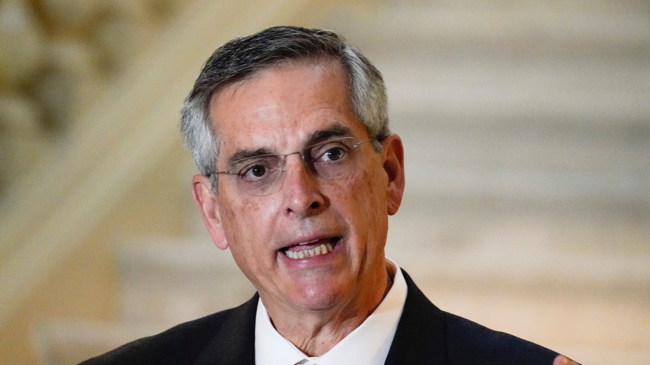 Georgia Secretary of State Brad Raffensperger speaks during a news conference on Monday, Nov. 30, 2020, in Atlanta. (Brynn Anderson/AP Photo)