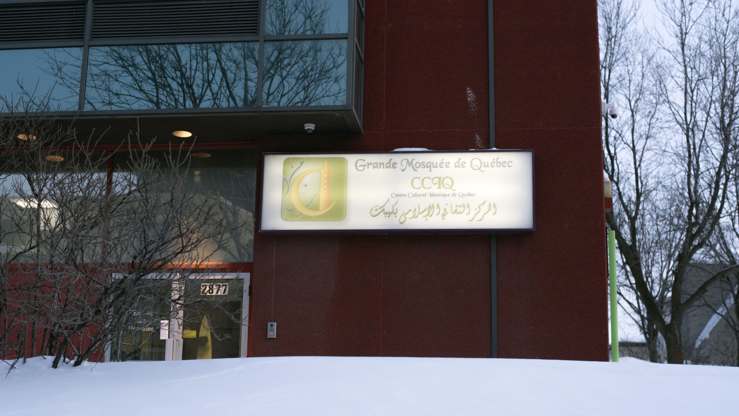 The Islamic Cultural Center of Quebec, where an attack took place on January 29, 2017 is viewed in Quebec City, Canada on January 22, 2019. (Photo by Alice Chiche/AFP via Getty Images)