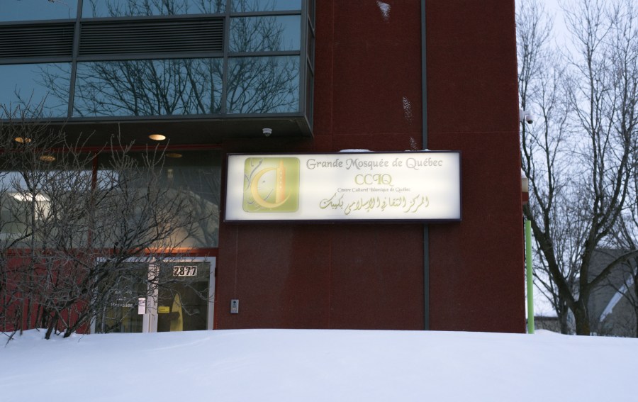 The Islamic Cultural Center of Quebec, where an attack took place on January 29, 2017 is viewed in Quebec City, Canada on January 22, 2019. (Photo by Alice Chiche/AFP via Getty Images)