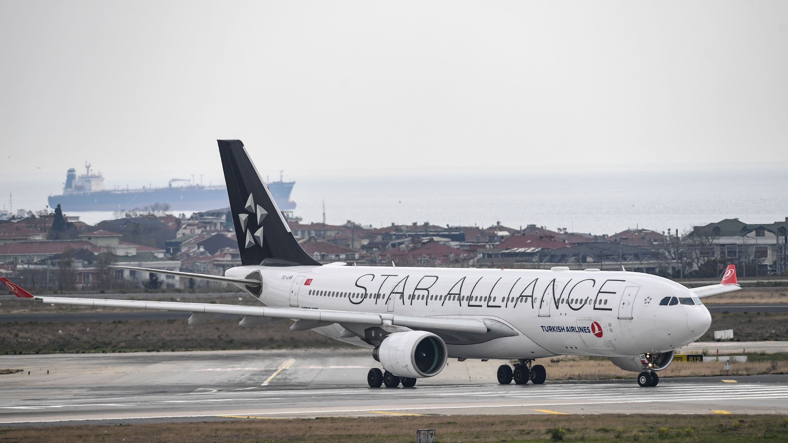 A Turkish Airline plane of the Star Alliance, a global airline alliances, is pictured on the tarmac of the Ataturk Airport on April 4, 2019, in Istanbul. (Ozan Kose/AFP via Getty Images)