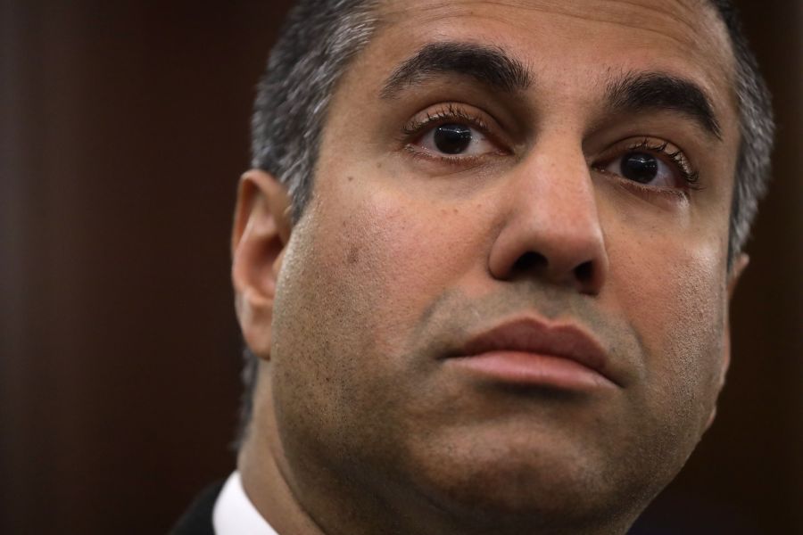 Chairman of Federal Communications Commission Ajit Pai testifies during an oversight hearing to examine the Federal Communications Commission on June 24, 2020, in Washington,DC. (ALEX WONG/POOL/AFP via Getty Images)