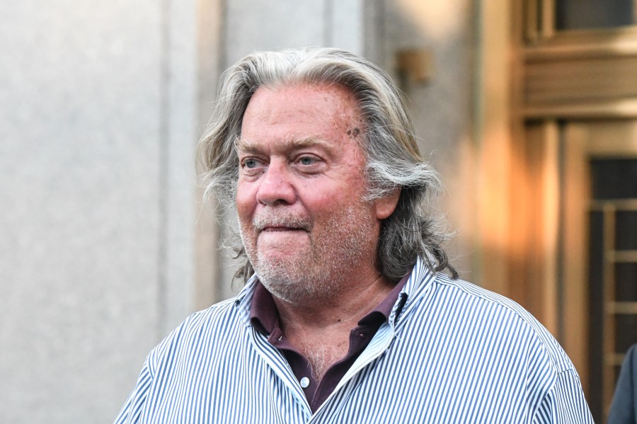 Former White House Chief Strategist Steve Bannon exits the Manhattan Federal Court on Aug. 20, 2020, in the Manhattan borough of New York City. (Stephanie Keith/Getty Images)