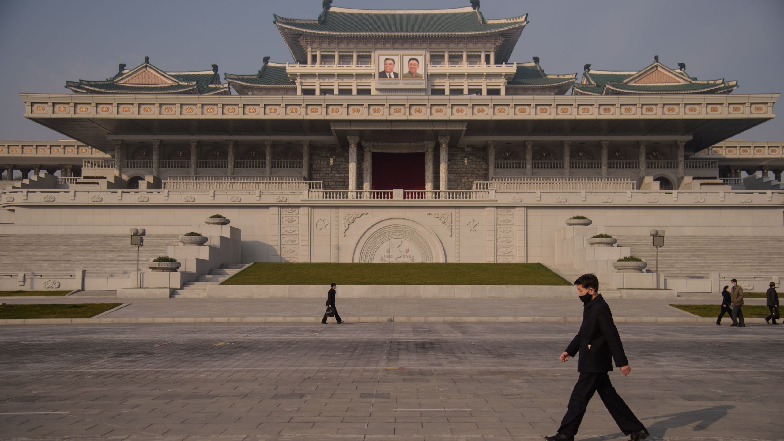 A photo taken on November 15, 2020 shows a general view of Kim Il Sung Square in Pyongyang. (Kim Won Jin/AFP via Getty Images)