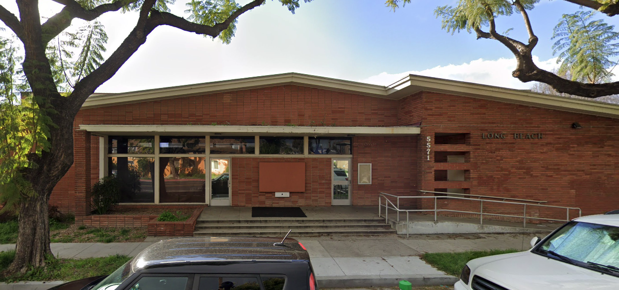 The former North Neighborhood Branch Library on 5571 Orange Ave. in Long Beach is seen in a Google Maps street view photo.