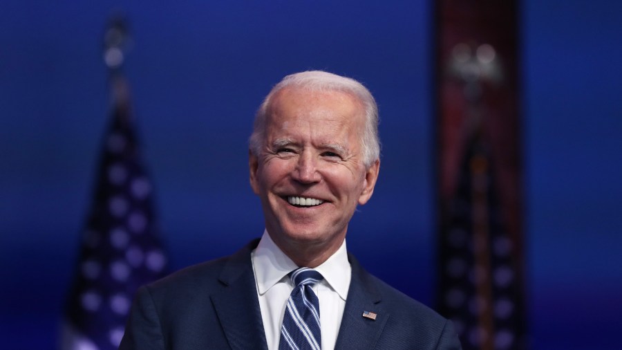 U.S. President-elect Joe Biden addresses the media about the Trump Administration’s lawsuit to overturn the Affordable Care Act on November 10, 2020 at the Queen Theater in Wilmington, Delaware. (Joe Raedle/Getty Images)