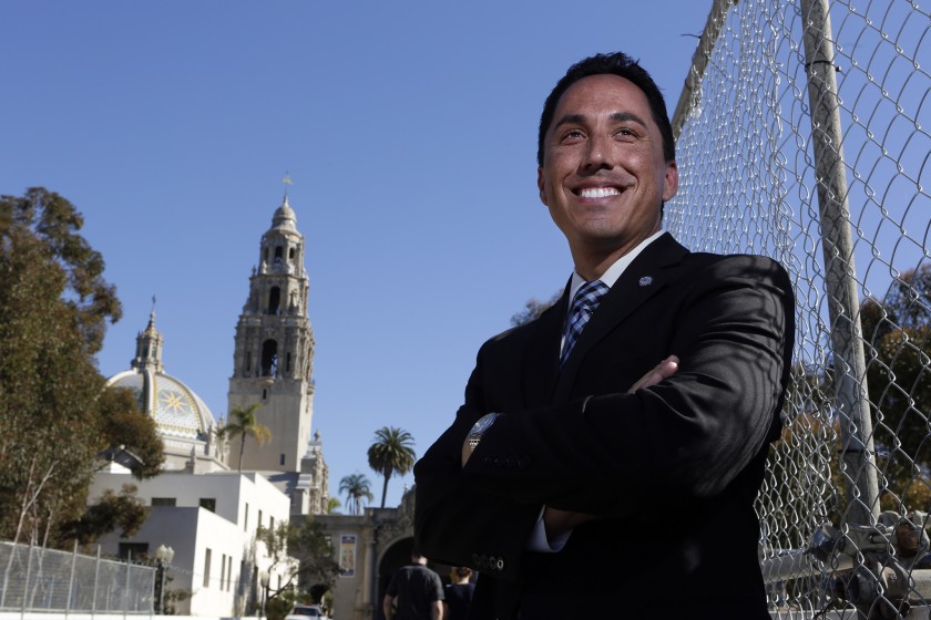 Todd Gloria is shown in December 2013 while serving as interim mayor after the resignation of Bob Filner. (Irfan Khan / Los Angeles Times)