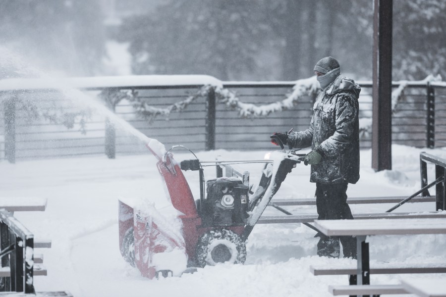 Big Bear Mountain Resort released this photo of heavy snowfall on Dec. 28, 2020. (BBMR)