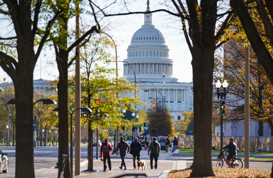 The Capitol is in Washington is seen on Nov. 16, 2020, as the House and Senate return to work. (AP Photo/J. Scott Applewhite)