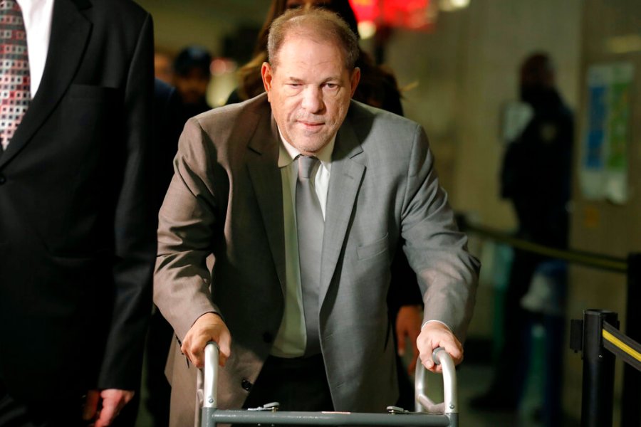 In this Jan. 7, 2020, file photo, Harvey Weinstein arrives at court for the start of jury selection in his sexual assault trial in New York. (AP Photo/Seth Wenig, File)