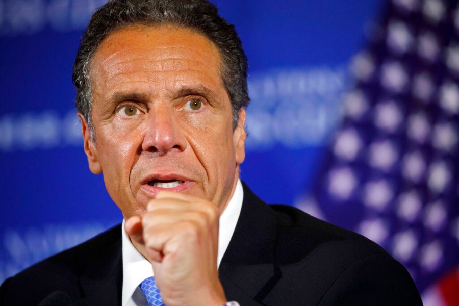 In this May 27, 2020, file photo, New York Gov. Andrew Cuomo speaks during a news conference at the National Press Club in Washington. (AP Photo/Jacquelyn Martin, File)