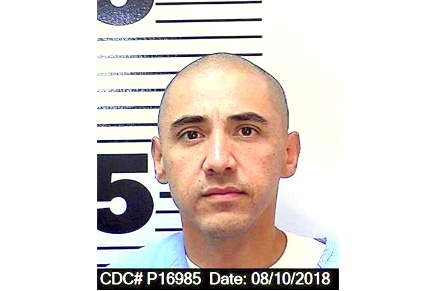 This prison identification photo dated Aug. 10, 2018 from the California Department of Correction and Rehabilitation shows condemned inmate Noel Jesse Plata.(CDCR via AP)