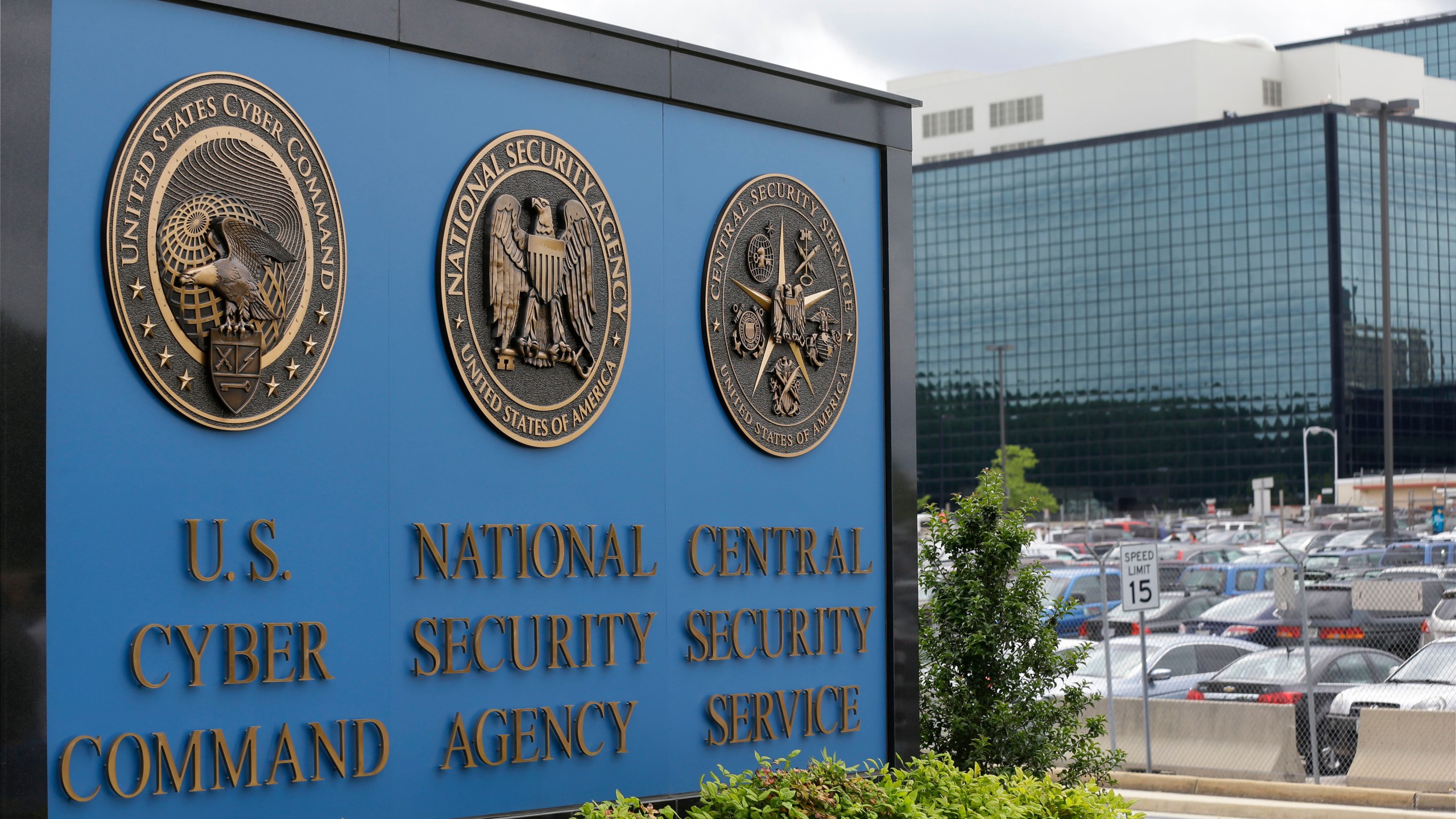 This June 6, 2013, file photo shows the sign outside the National Security Agency campus in Fort Meade, Md. (Patrick Semansky / Associated Press)