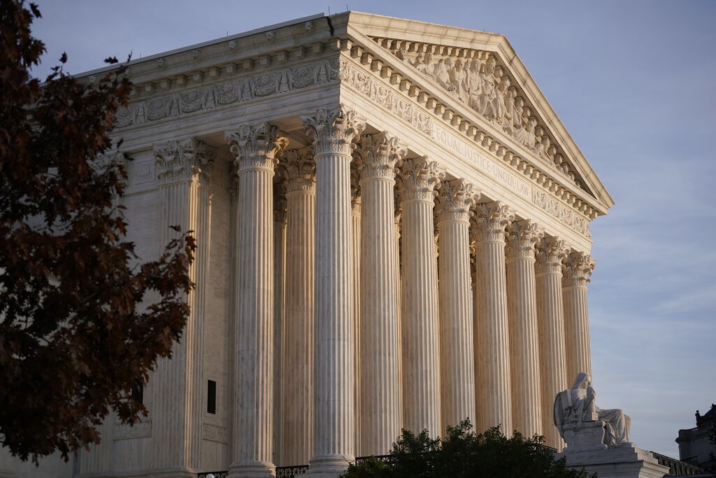 The Supreme Court is seen in Washington on Nov. 5, 2020. (J. Scott Applewhite / Associated Press)