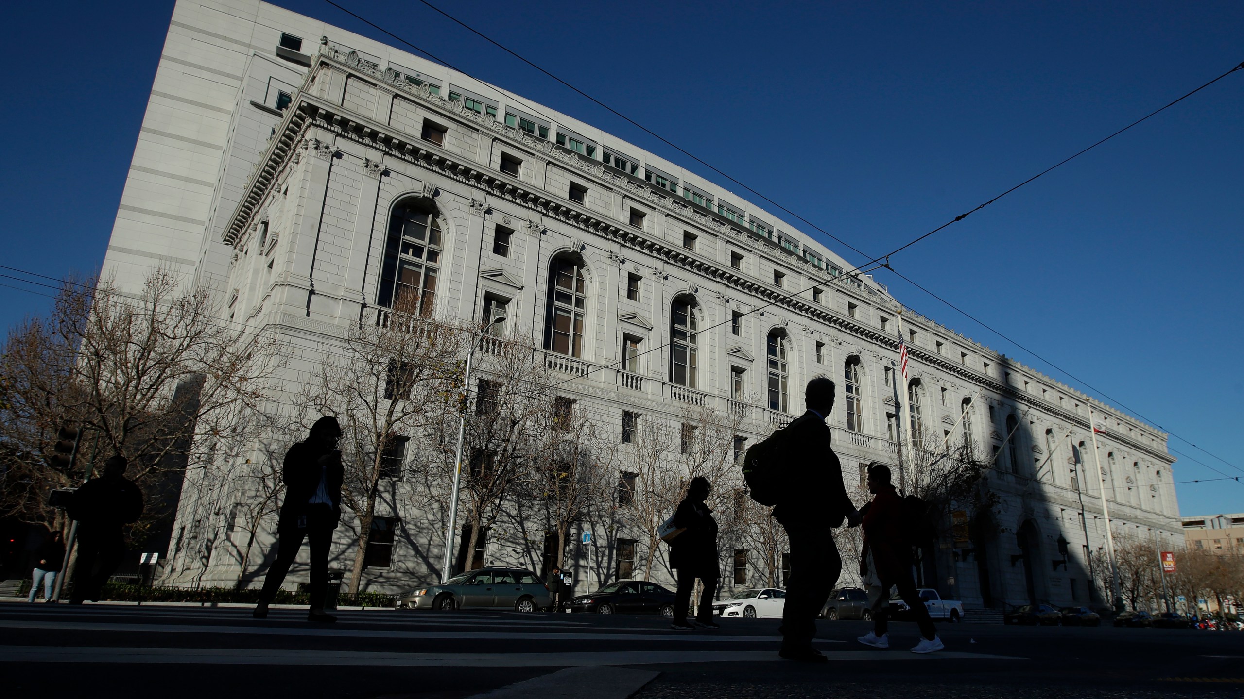 The Earl Warren Building in San Francisco, headquarters of the Supreme Court of California, is seen on Jan. 7, 2020. (Jeff Chiu / Associated Press)