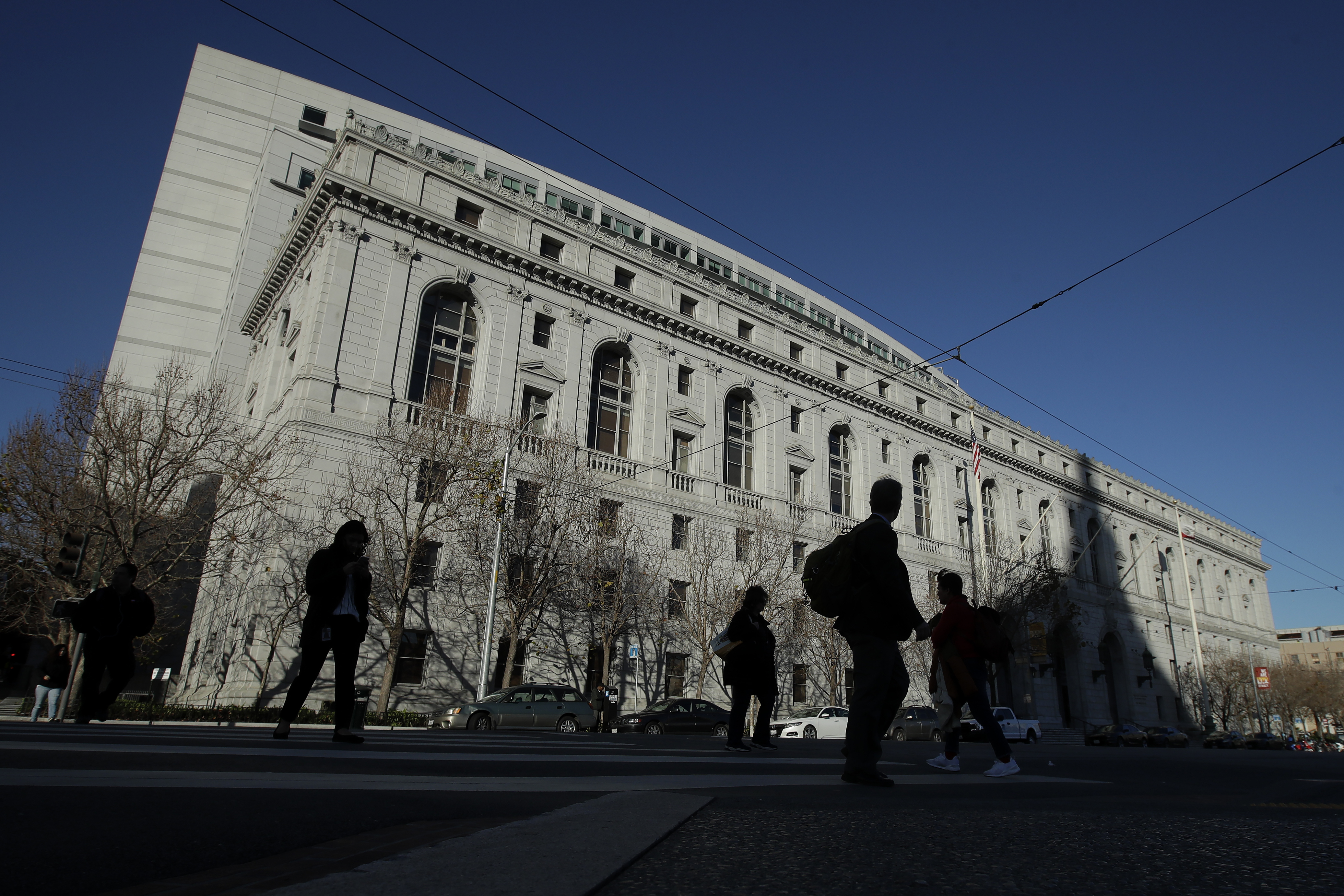 The Earl Warren Building in San Francisco, headquarters of the Supreme Court of California, is seen on Jan. 7, 2020. (Jeff Chiu / Associated Press)