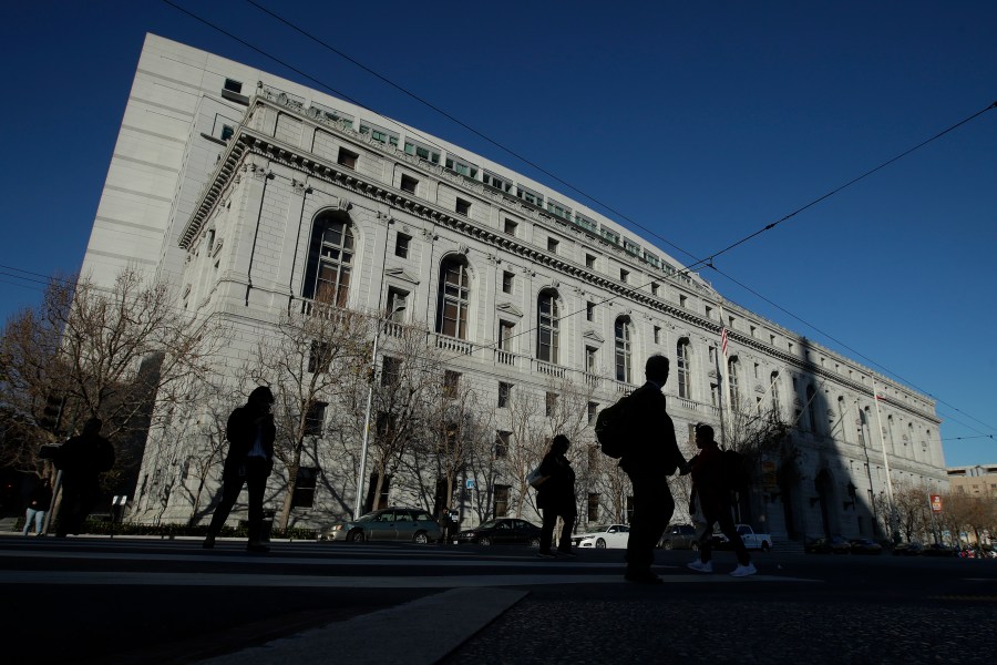 The Earl Warren Building in San Francisco, headquarters of the Supreme Court of California, is seen on Jan. 7, 2020. (Jeff Chiu / Associated Press)