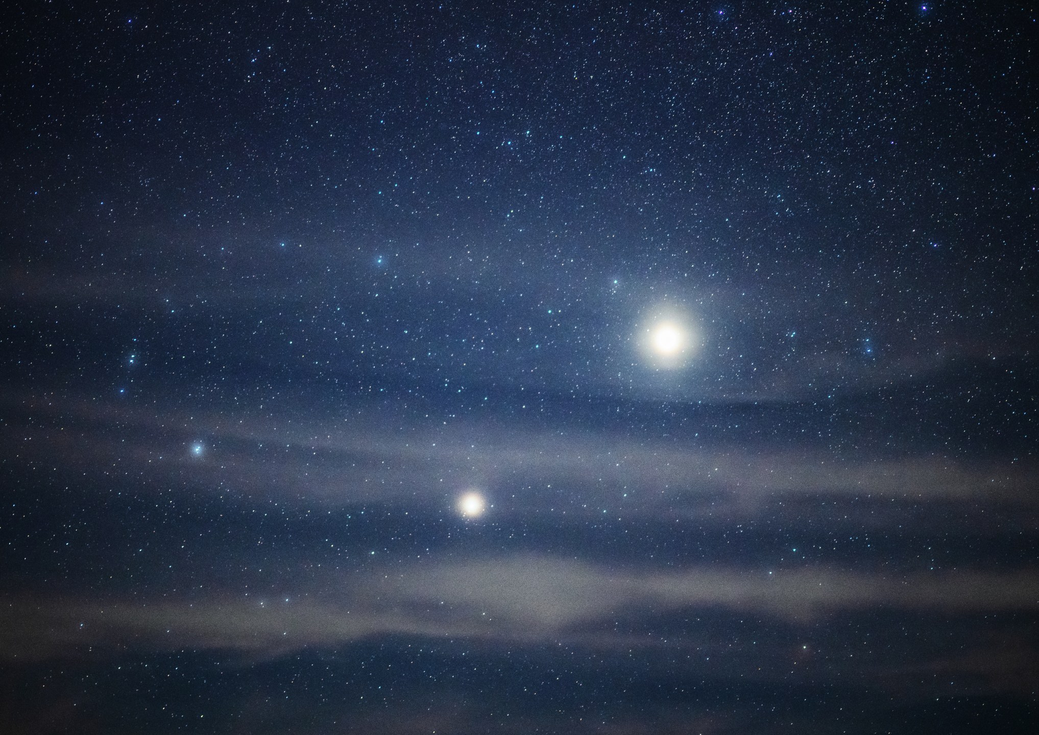 Jupiter and Saturn in the night sky (Getty Images)