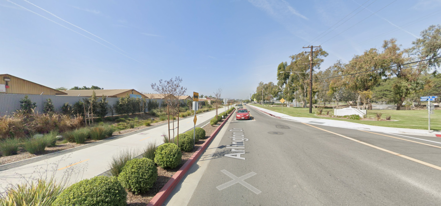 The area of Junipero Drive and Arlington Drive in Costa Mesa are seen in a Google Maps street view image.