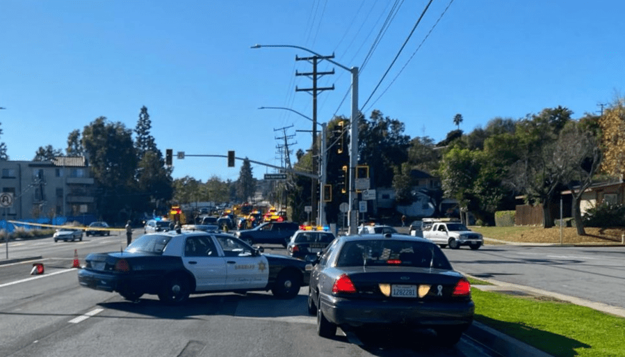 Officers respond to a carjacking in Redondo Beach on Dec. 29, 2020. (Redondo Beach Police Department)