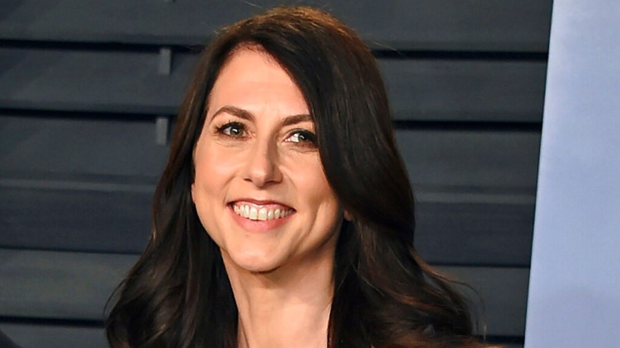 In this March 4, 2018 file photo, then-MacKenzie Bezos arrives at the Vanity Fair Oscar Party in Beverly Hills (Photo by Evan Agostini/Invision/AP, File)