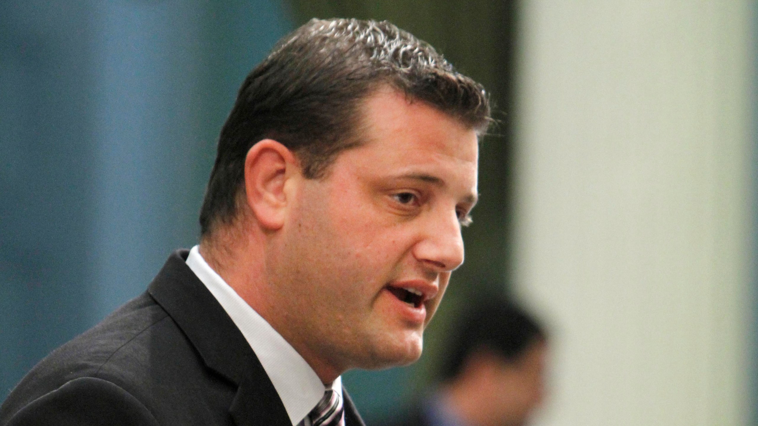 Then-California Assemblyman, now-Rep. David Valadao, R-Calif., speaks in Sacramento on July 5, 2012. (Rich Pedroncelli / Associated Press)