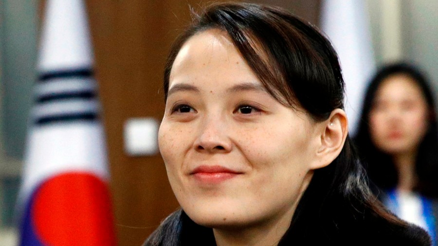 Kim Yo Jong, sister of North Korean leader Kim Jong Un, arrives for the opening ceremony of the 2018 Winter Olympics in Pyeongchang, South Korea, on Feb. 9, 2018. (Patrick Semansky / Associated Press)