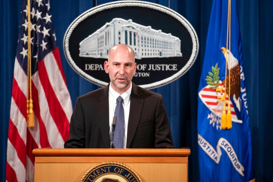 Steven D'Antuono, head of the FBI Washington field office, speaks during a news conference Tuesday, Jan. 12, 2021, in Washington. (Sarah Silbiger/Pool via AP)